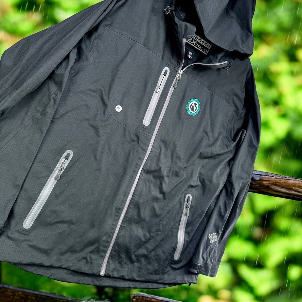 Stormtech Laser-Tech H2Xtreme Shell Jacket Men XL Waterproof Rain Hooded Black